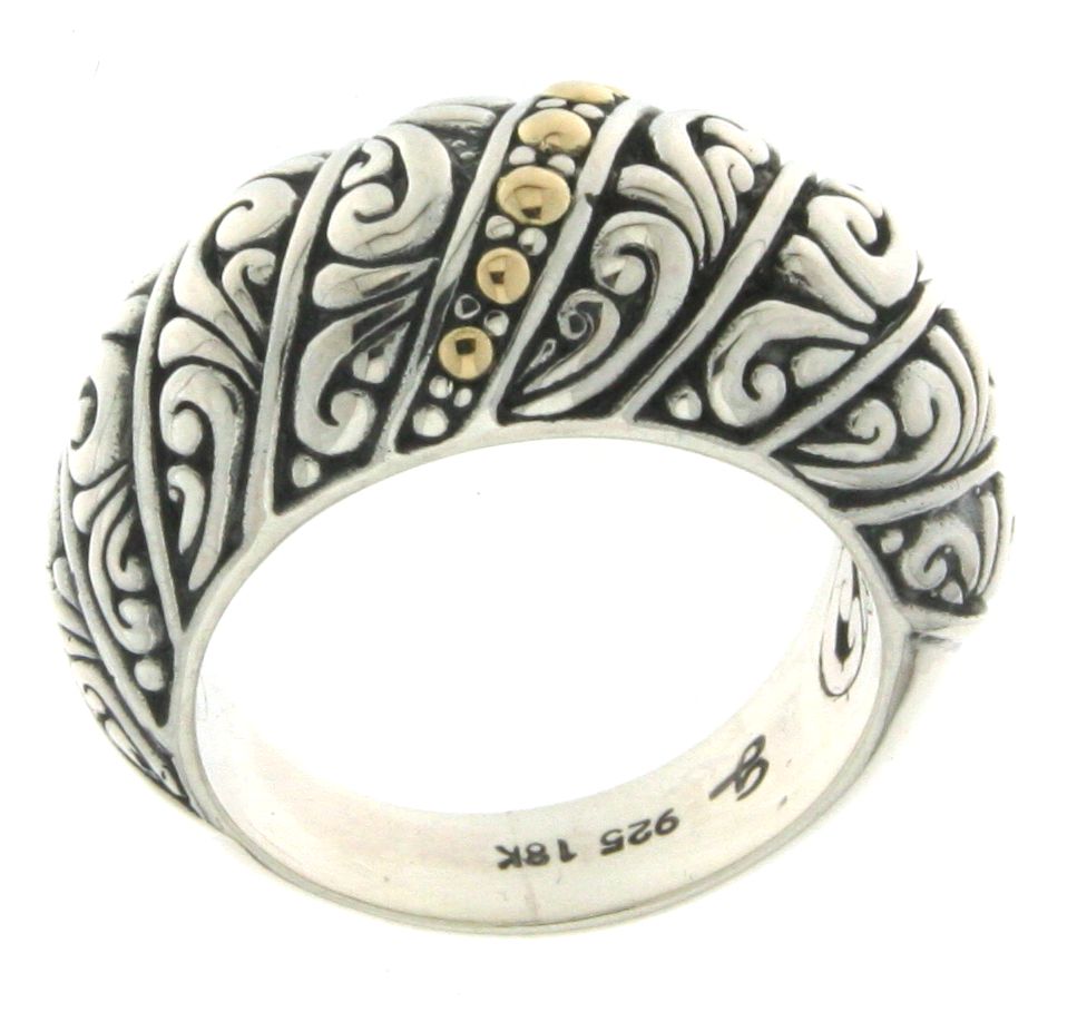 SS/18K BALINESE DESIGN RING