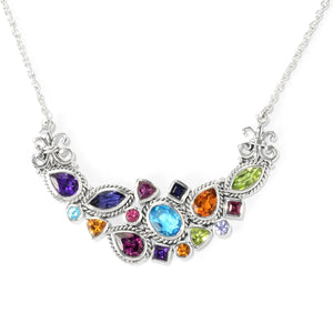 SS MULTI GEMSTONE NECKLACE