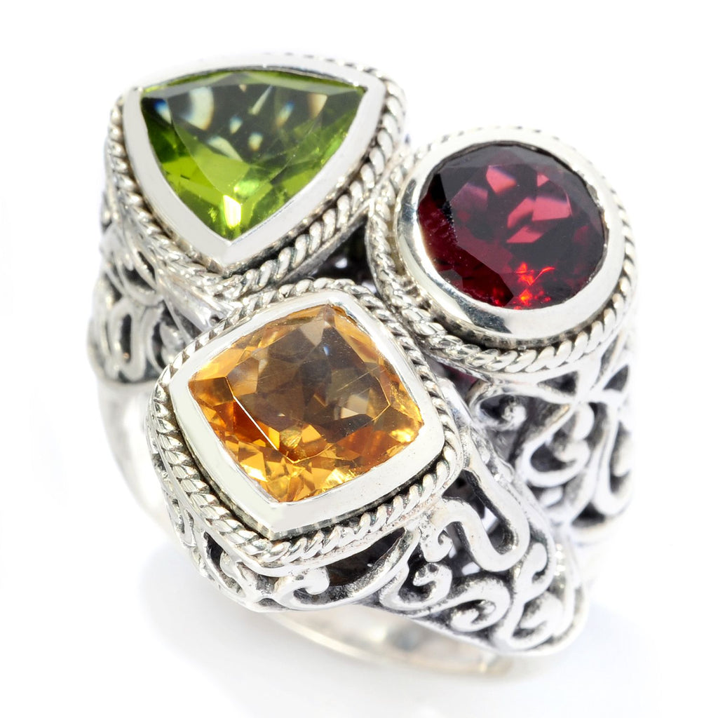 SS THREE STONE AUTUMN RING