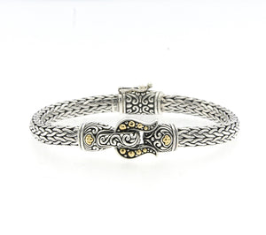 SS/18K GOLD BEADING DESIGN TULANG NAGA BRACELET